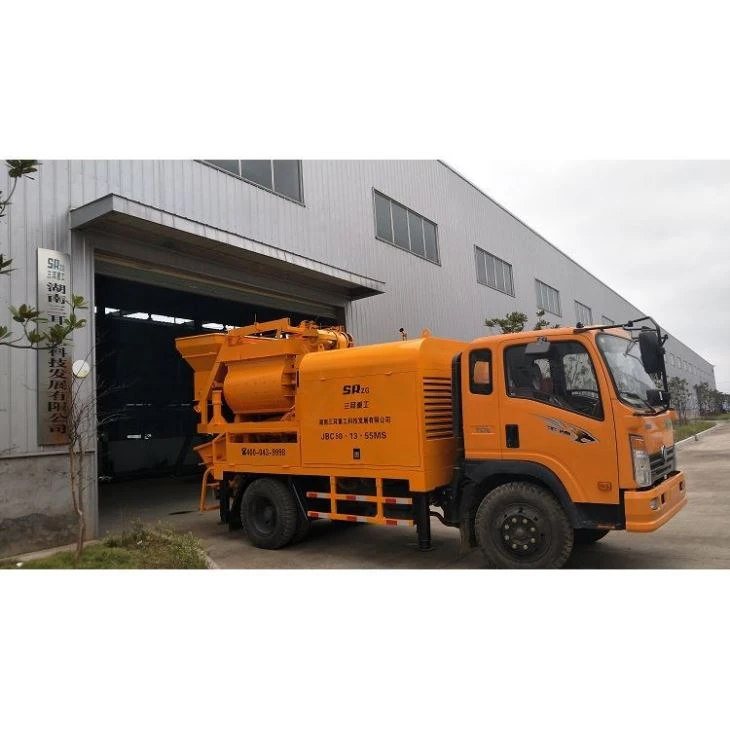 forced concrete mixer with pump(001)