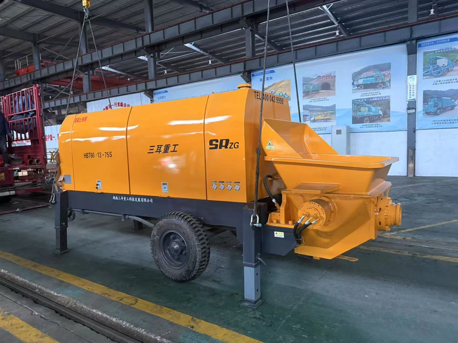Trail concrete pump for railway tunnel construction 3 Trail concrete pump for railway tunnel construction 3
